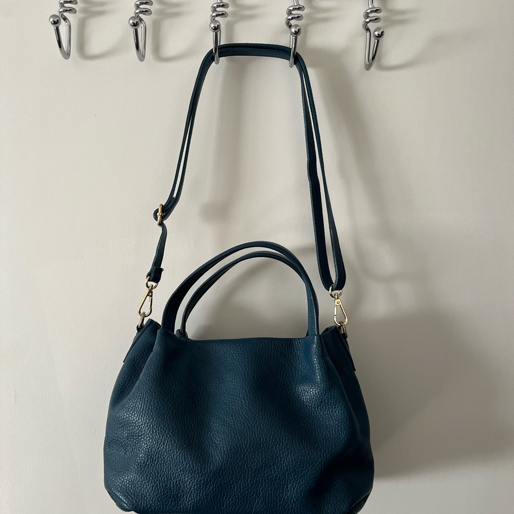 Claudia Firenze Blue Leather Bag - Picture 2 of 8